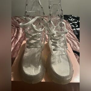 Clear Combat Boots